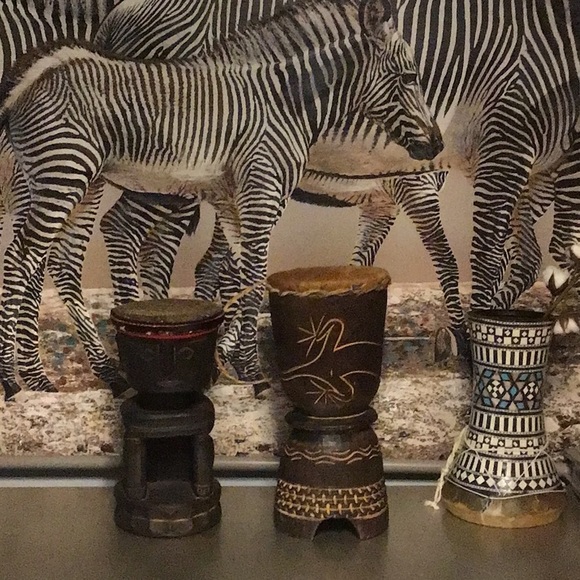 Vintage Hand Made African Drums